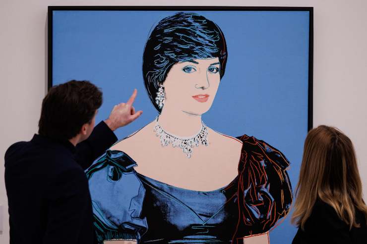 Lady Diana vendita omaggio opera Andy Warhol